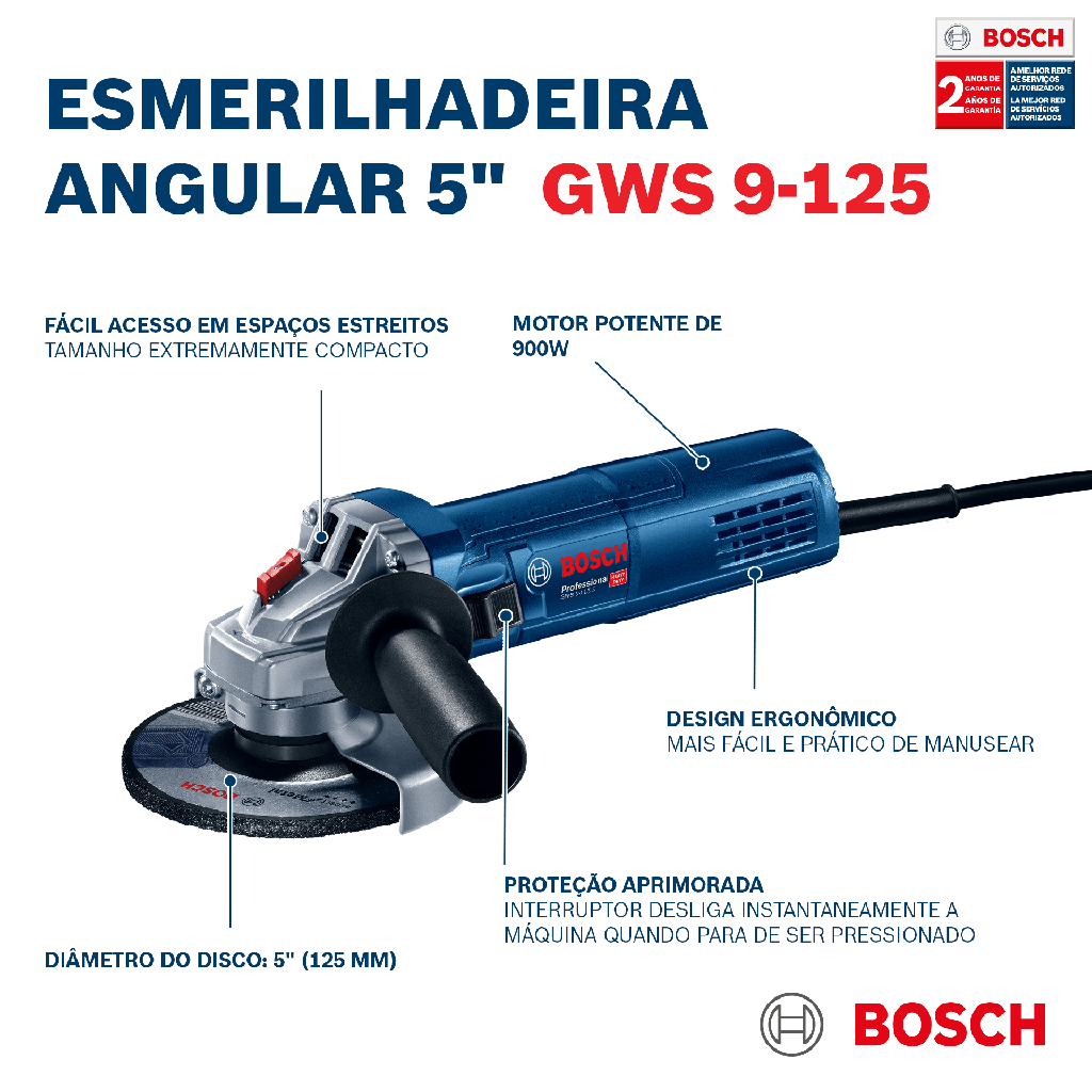 MEULEUSE ANGULAIRE BOSCH  GWS  9-125