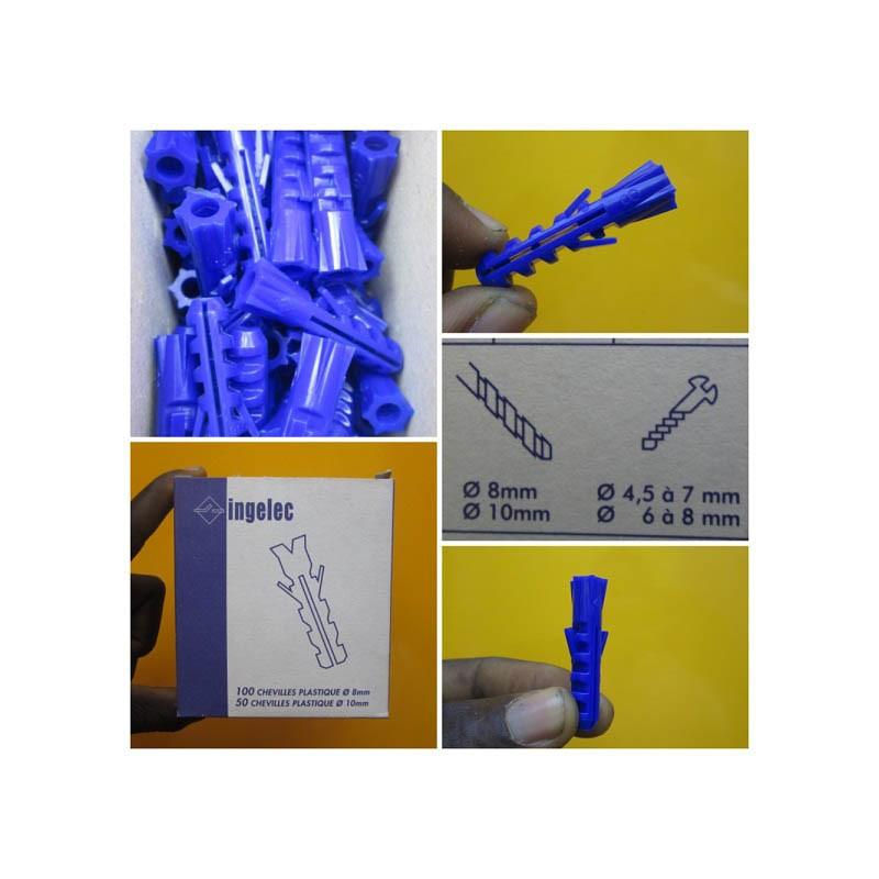 BOITE DE 100P CHEVILLES 08MM 1908 INGELEC