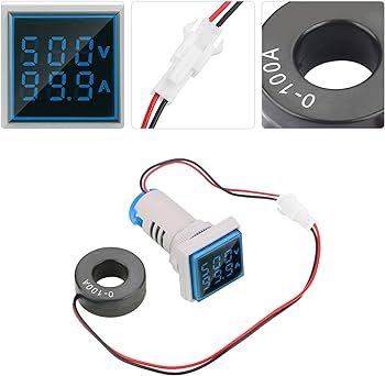 VOYANT LED AD22-22-VAF BLEU VOLT+AMP+FREQ TOSUN