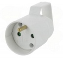 FICHE FEMELLE 2P+T INDUSTRI BLANC 4096B INGELEC