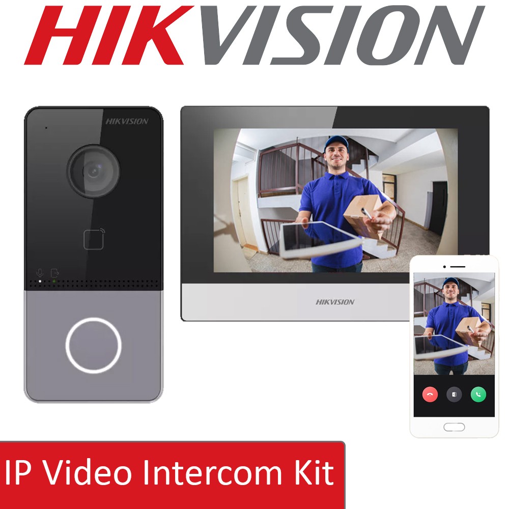 KIT INTERPHONE VIDÉO IP HIKVISION