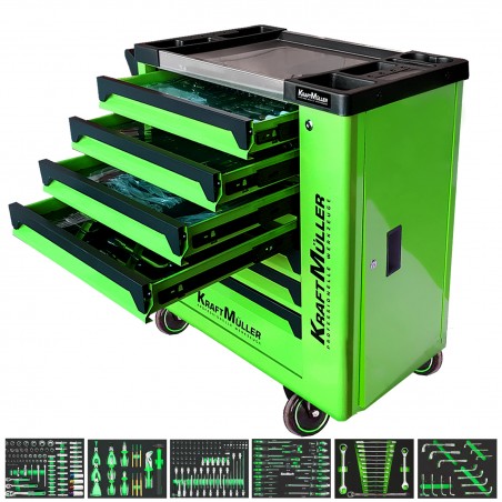 SERVANTE D´ATELIER KM-7/6 399 PCS VERT KRAFT MÜLLER