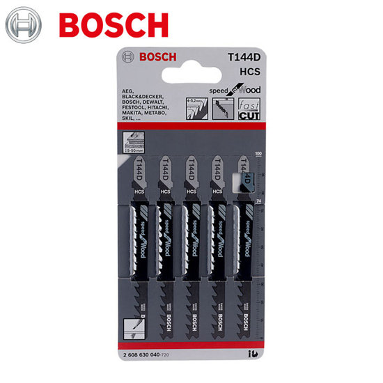 JEU LAMES DE SCIE BOSCH MADEIRAT144D SPEED FORWPCE 5PCS