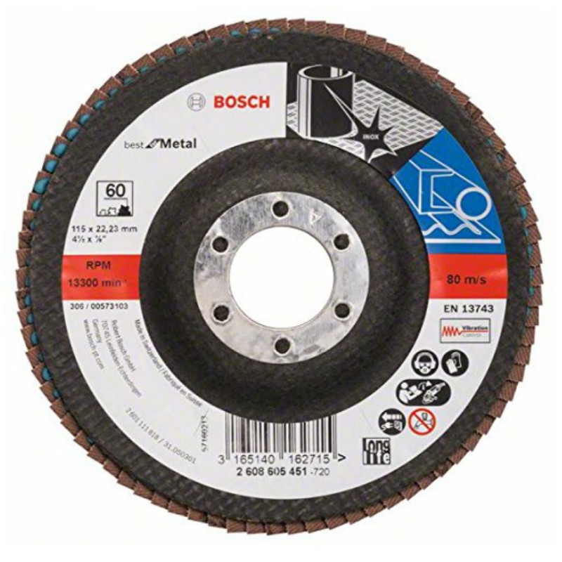 DISQUE CLAPET METAL ANGULAR 115X60 BOSCH