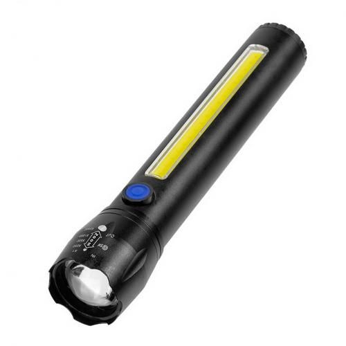 LAMPE DE POCHE RECHARGEABLE LED COB+LED
