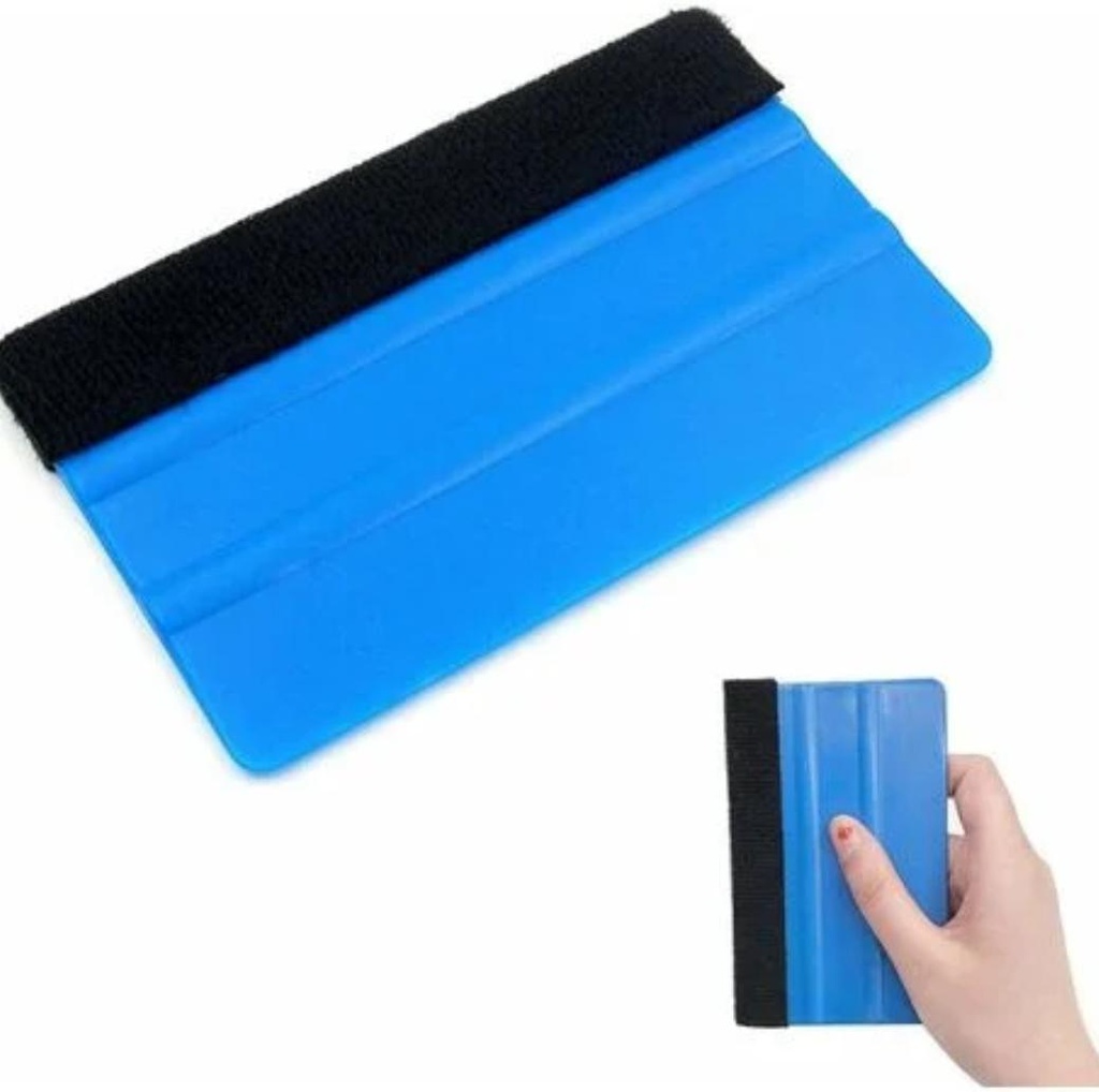 RACLETTE A BORD EN FEUTRE BLEU EN PLASTIQUE