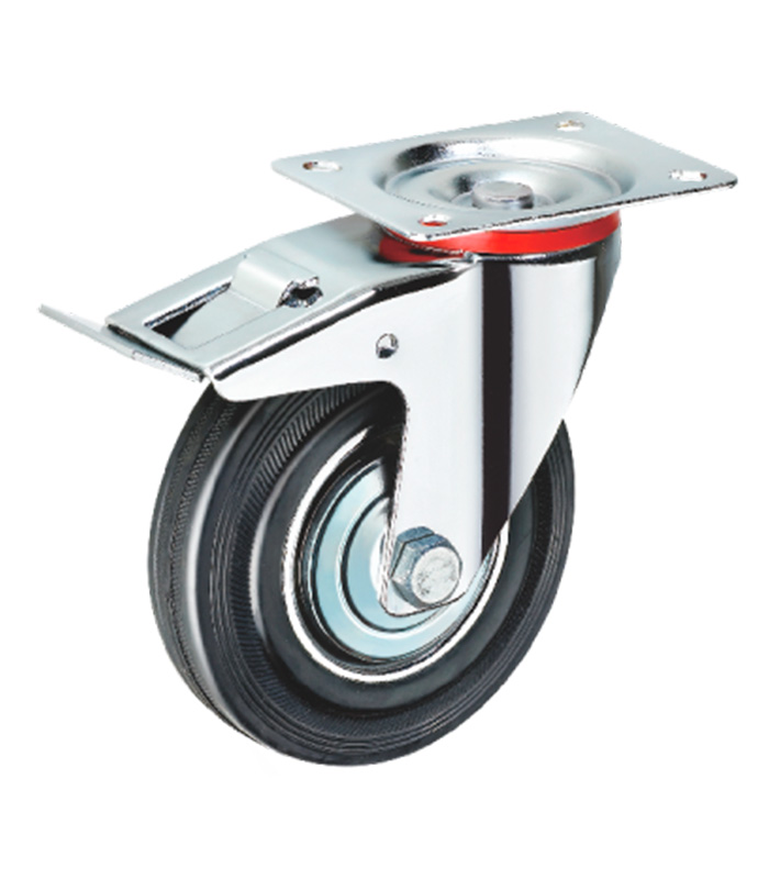 ROULETTES NOIR 75 AVEC FREIN