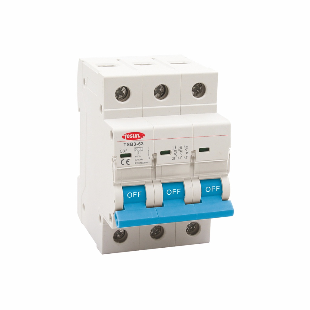 DISJONCTEUR MODULAIRE TSB3-63 4P 16A TOSUN