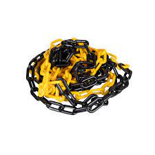 CHAINE EN PLASTIQUE JAUNE ET NOIR 8MM
