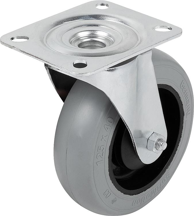 ROULETTE GRIS D 125 SANS FREIN