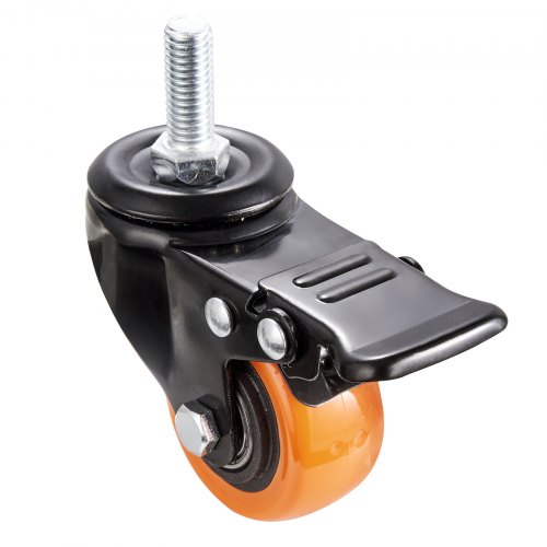 ROULETTE ORANGE PIVOT 50 AVEC TIGE 10/ FREIN