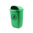 POUBELLE DE RÉVERBÈRE EN PLASTIQUE VERT 50 L