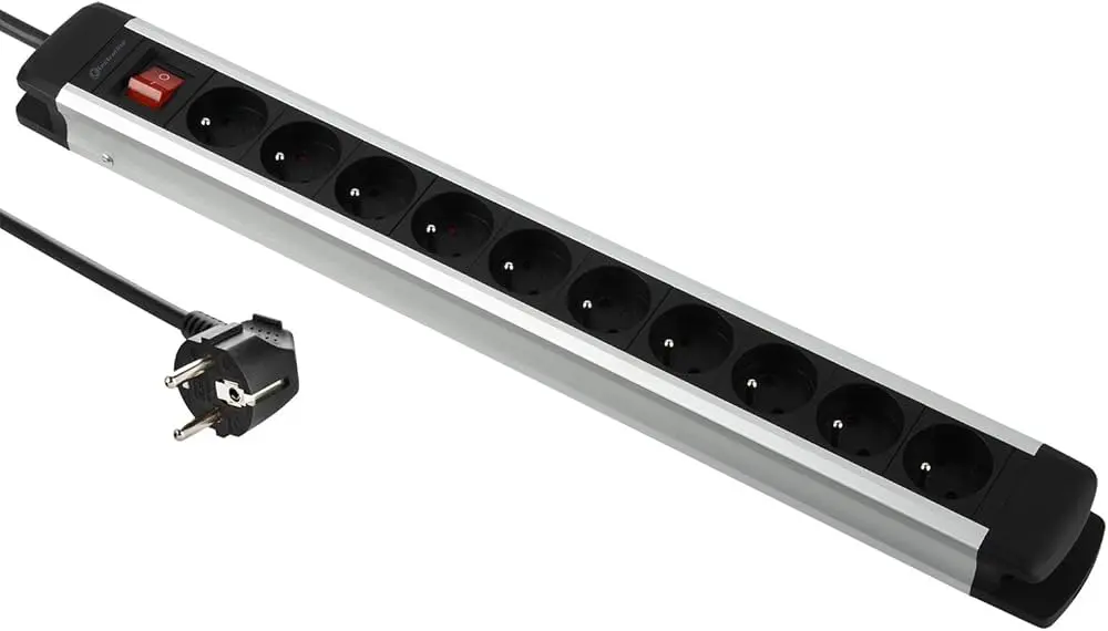 Bloc multiprises Aluminium 8p 2P+T