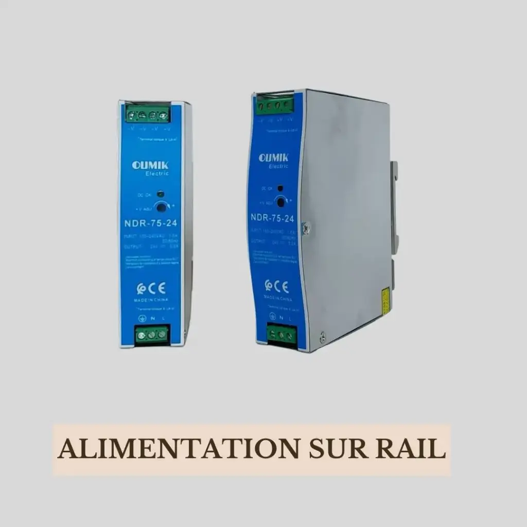 Alimentation 24 V CC 3,2 A sur rail DIN, NDR-75-24 OUMIK ELECTRIQUE 