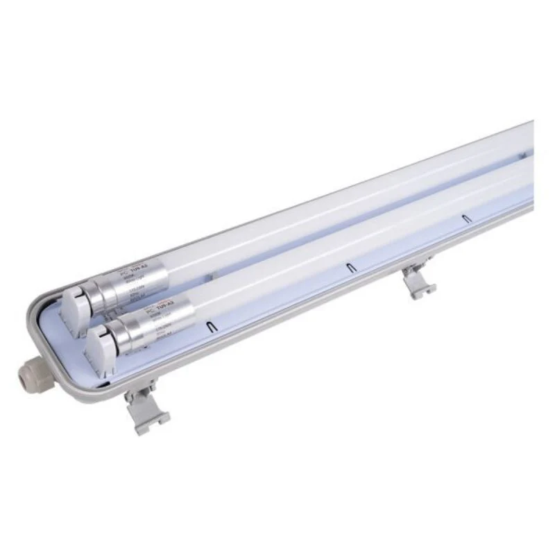 Réglette étanche LED 120 cm 2x18W non-équipe bipolaire REF: R994/40 INGELEC