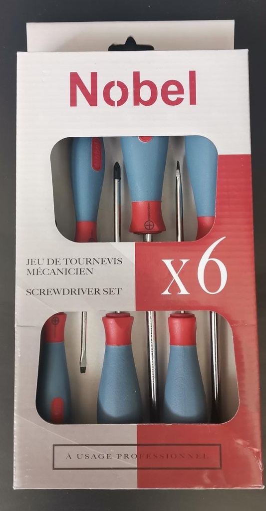 JEU DE TOURNEVIS NOBEL 6 PCS