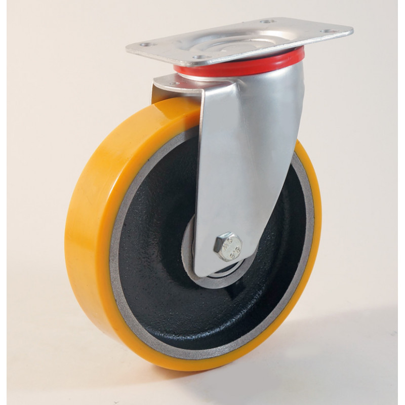 ROUE POLYURETHANE PIVOT SANS FREIN 80