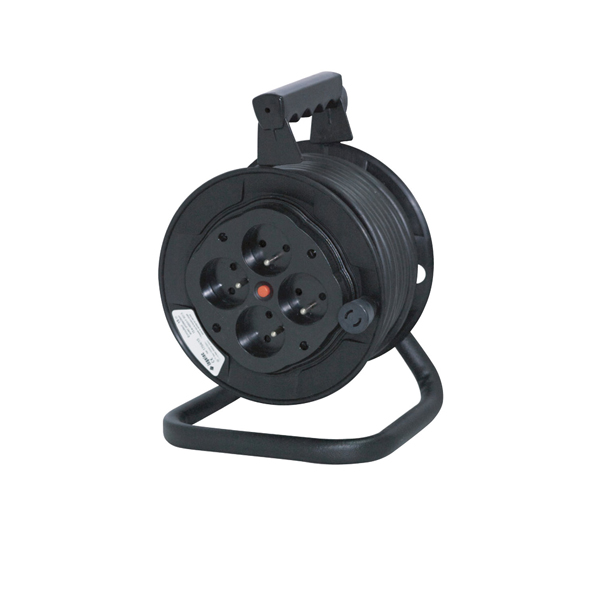 ENROULEUR 25M 4PRISES NOIR   1764/ 25N