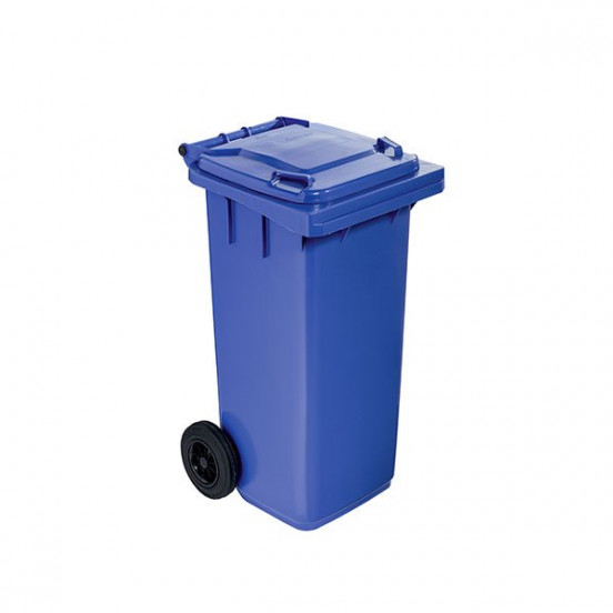 POUBELLE A 2 ROUES 120 L BLEU