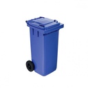 POUBELLE A 2 ROUES 120 L BLEU