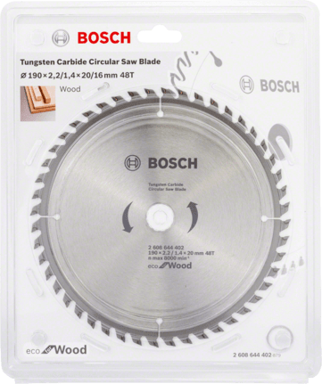 DISQUE CIRCULA BOSCH ECO WOOD 190X20 48T