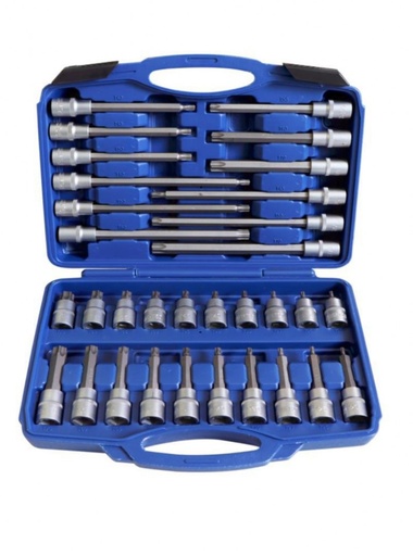 COFFRET DE 32 PCS DOUILLES TORX EX-LONGUES 1/2" KRAFT MÜLLER ​