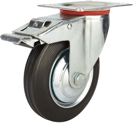 ROULETTES NOIR 100 AVEC FREIN