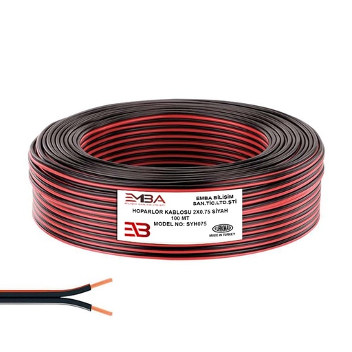 CABLE MTH ROUGE /NOIR 2X1 SIGMA 100 MT