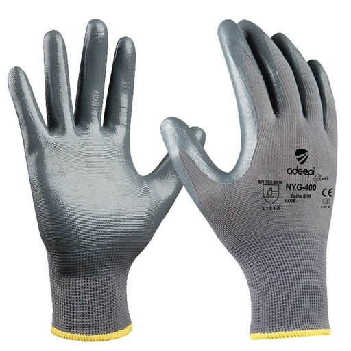 GANTE NDUIT NITRILE GRIS 9