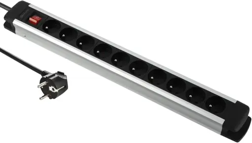 Bloc multiprises Aluminium 8p 2P+T